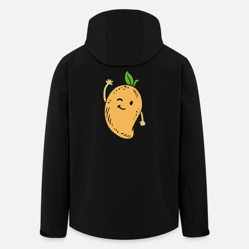 Mangue Fruit Kawaii - Veste softshell homme en polyester recyclé Stanley/Stella - noir