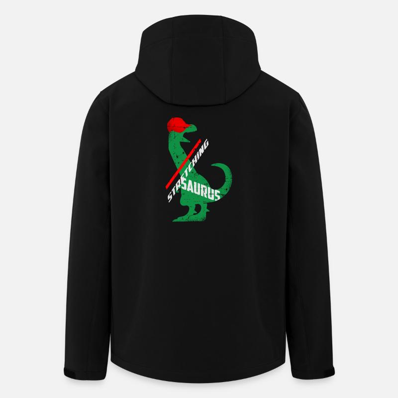 Stretching Dino - Men’s Recycled Softshell Jacket by Stanley/Stella - black