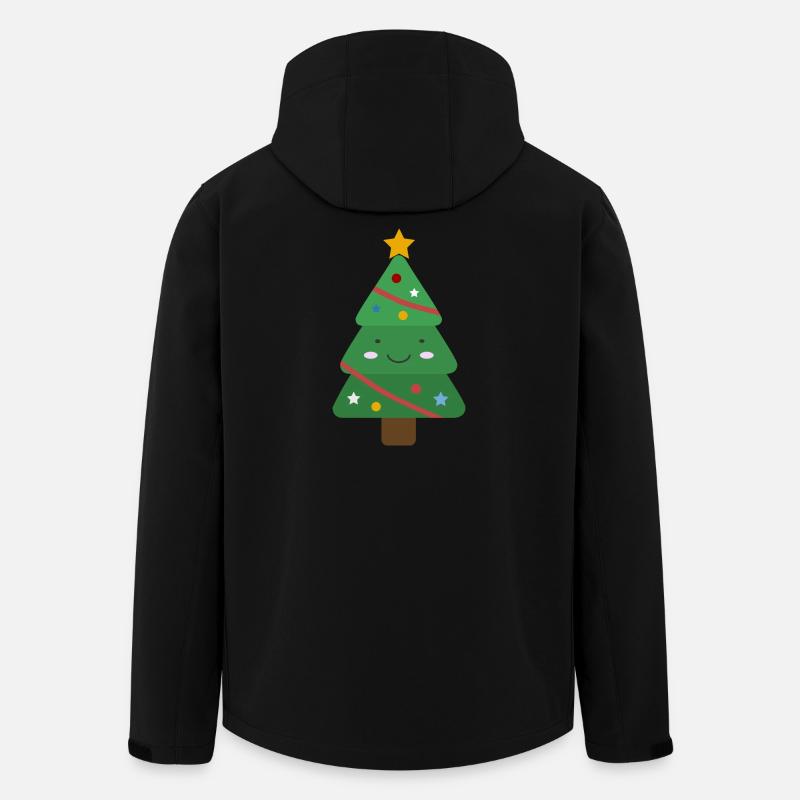 Sapin de Noël mignon - Veste softshell homme en polyester recyclé Stanley/Stella - noir