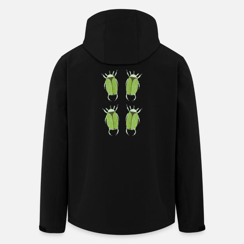 insecte vert - Veste softshell homme en polyester recyclé Stanley/Stella - noir
