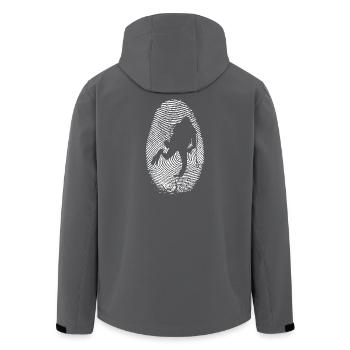 Sauvetage d’empreintes digitales : silhouette de la main secourable - Veste softshell homme en polyester recyclé Stanley/Stella - charbon - Dos - AI Model Male 185 light (185cm)