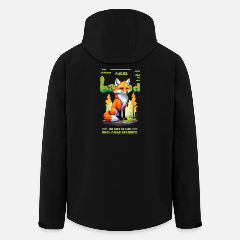 Der schlaue Fuchs vom Land - Recycelte Männer Softshell-Jacke von Stanley/Stella - Schwarz