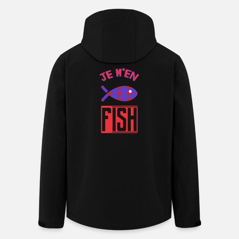 IST MIR EGAL. FISCH - Recycelte Männer Softshell-Jacke von Stanley/Stella - Schwarz
