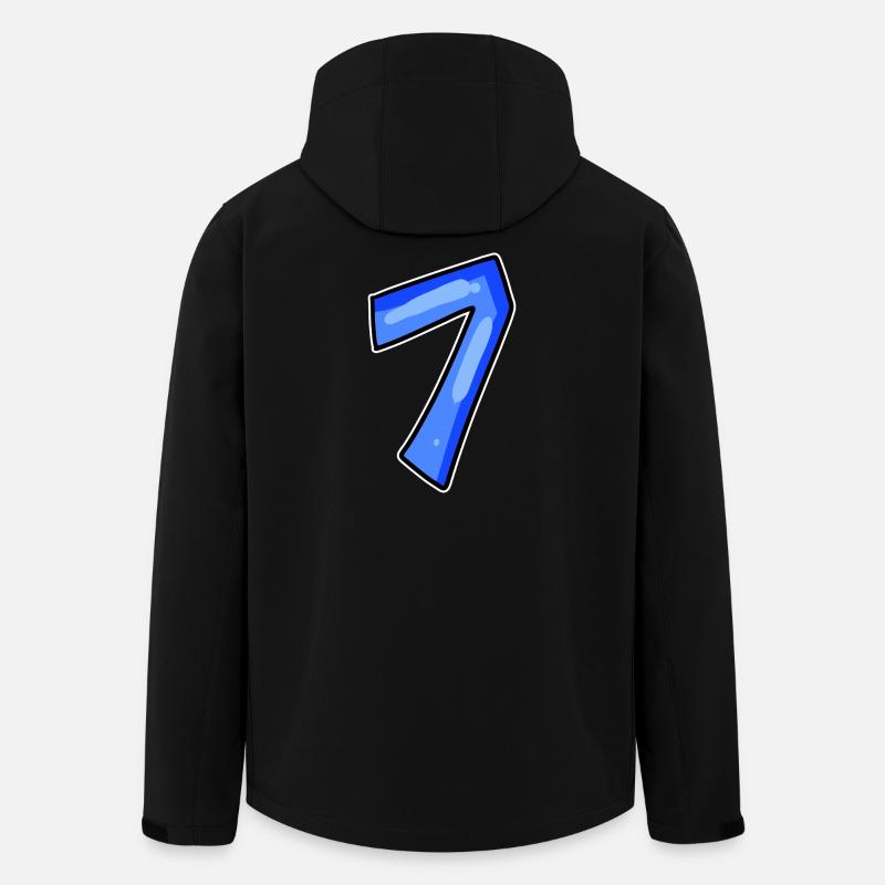 Zahl 7 Nummer - Recycelte Männer Softshell-Jacke von Stanley/Stella - Schwarz