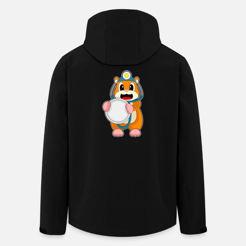 Stéthoscope Hamster Doctor - Veste softshell homme en polyester recyclé Stanley/Stella - noir