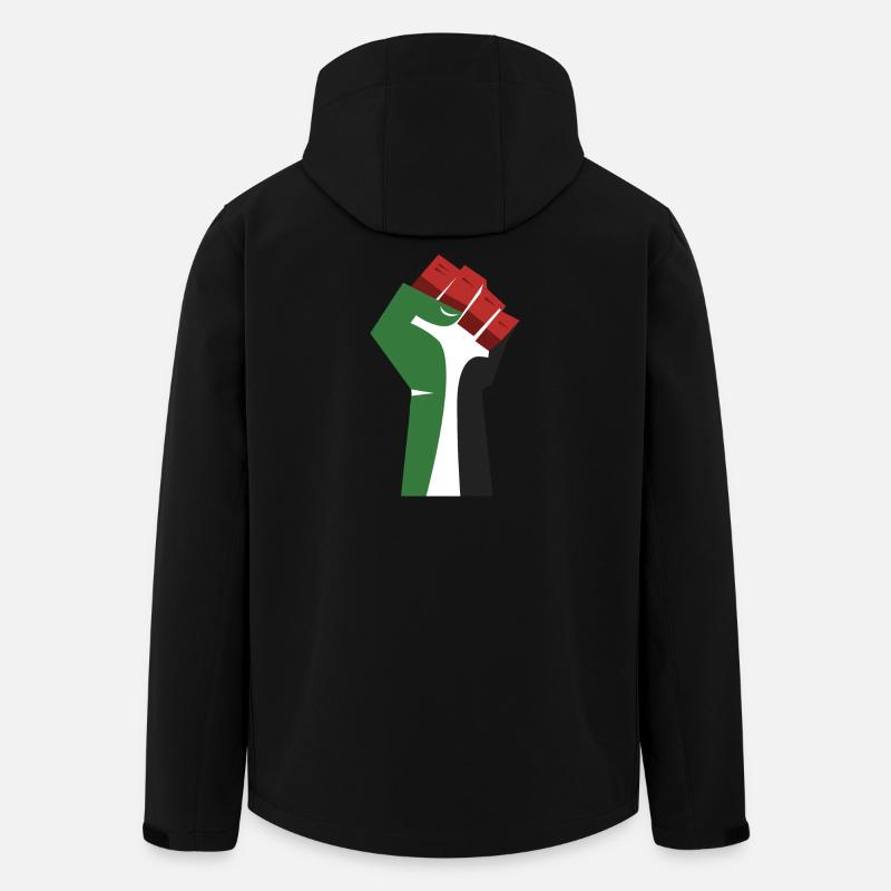Die erhobene Faust (grün, weiß, schwarz, rot) - Recycelte Männer Softshell-Jacke von Stanley/Stella - Schwarz