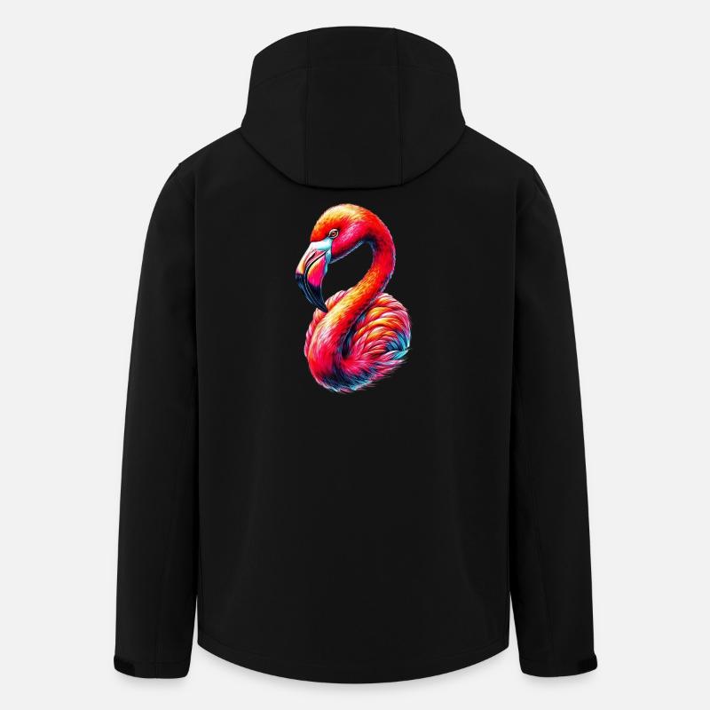 Flamingo - Recycelte Männer Softshell-Jacke von Stanley/Stella - Schwarz