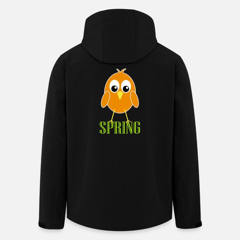 verspielter Frühlingsvogel mit großen Augen - Recycelte Männer Softshell-Jacke von Stanley/Stella - Schwarz