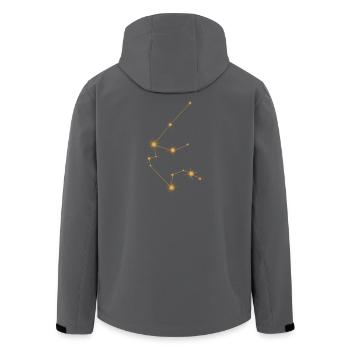Star Constellation Aquarius Zodiac Birth Sign Gold - Men’s Recycled Softshell Jacket by Stanley/Stella - black - Back - AI Model Male 185 light (185cm)
