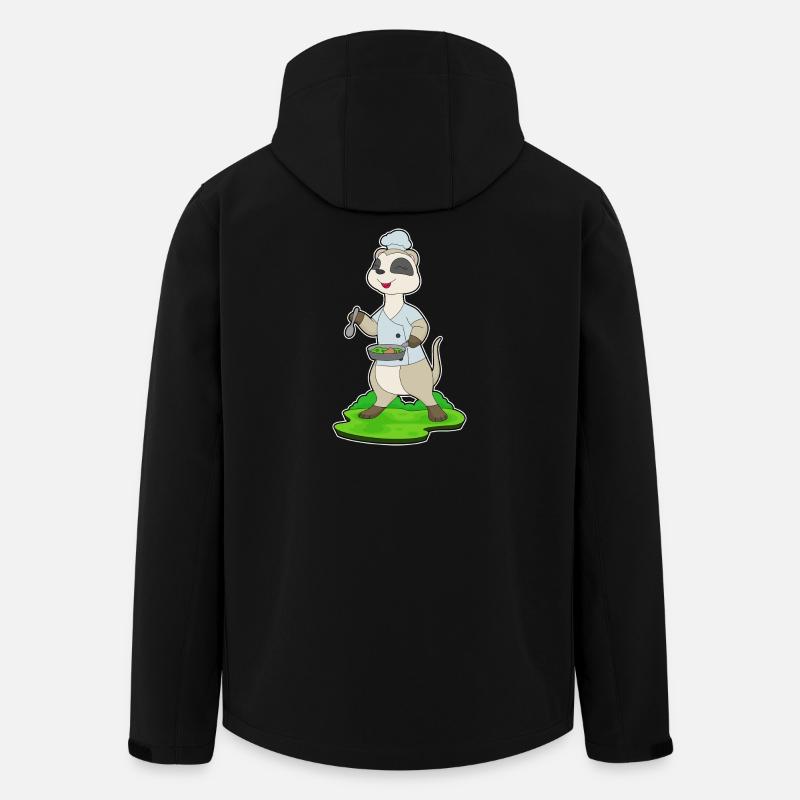 Erdmännchen Koch Pfanne Kochen - Recycelte Männer Softshell-Jacke von Stanley/Stella - Schwarz