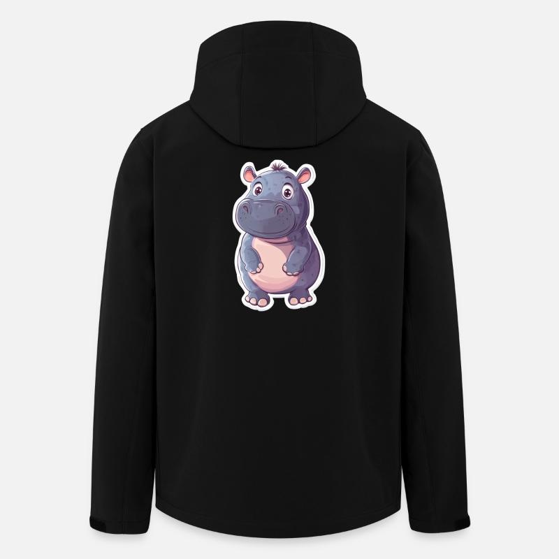 Nilpferd - Recycelte Männer Softshell-Jacke von Stanley/Stella - Schwarz