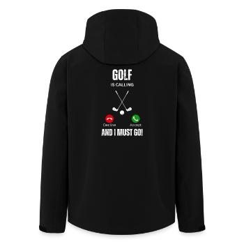 le golf m'appelle et je dois y aller - Veste softshell homme en polyester recyclé Stanley/Stella - noir - Dos - AI Model Male 185 light (185cm)