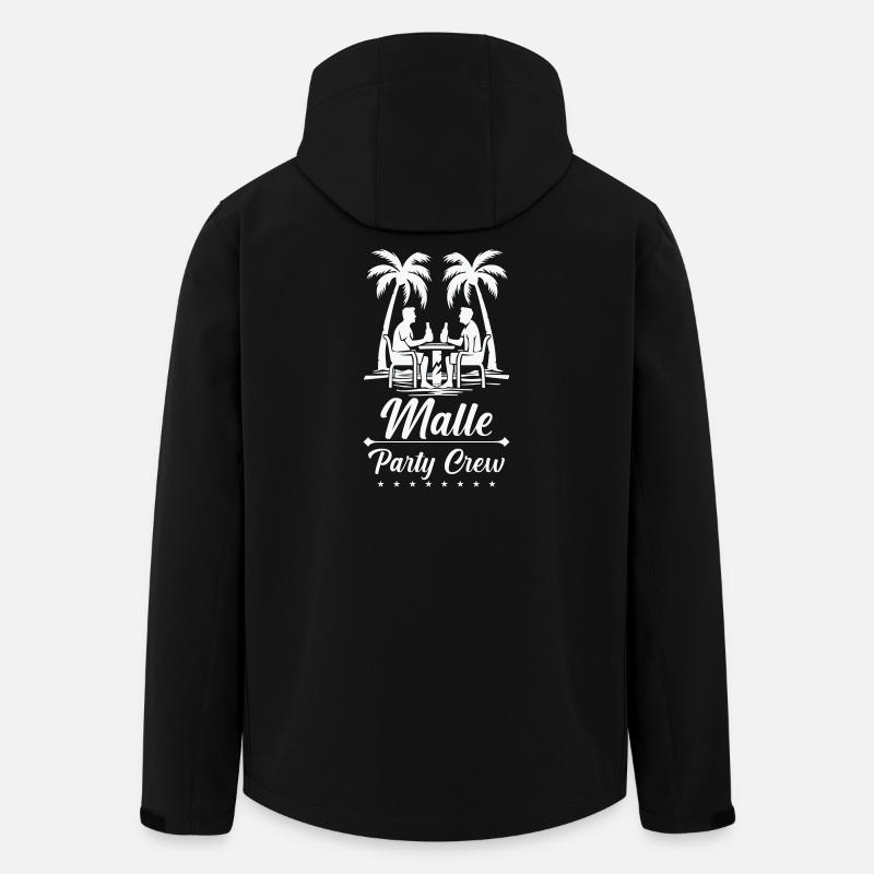 Malle Party Crew - Recycelte Männer Softshell-Jacke von Stanley/Stella - Schwarz
