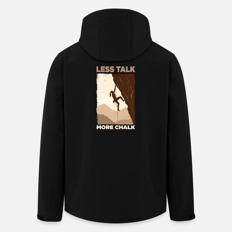Bergsteiger-Silhouette, motivierendes Design - Recycelte Männer Softshell-Jacke von Stanley/Stella - Schwarz