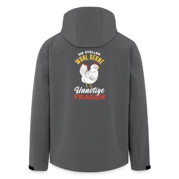Ils aiment probablement poser des questions inutiles - Veste softshell homme en polyester recyclé Stanley/Stella - noir - Dos - AI Model Male 185 light (185cm)