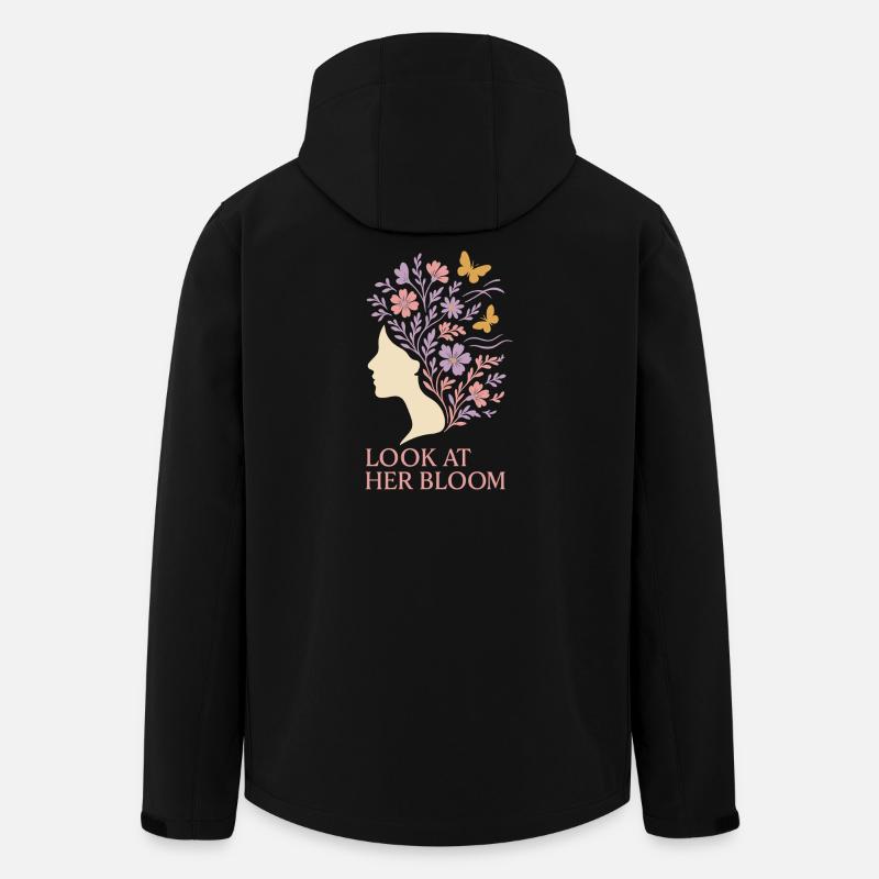Achtsames Wachstum, Frühlingserneuerung, - Recycelte Männer Softshell-Jacke von Stanley/Stella - Schwarz