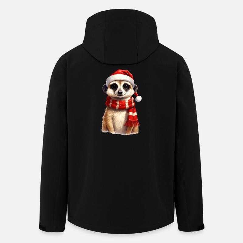 Erdmännchen zu Weihnachten - Recycelte Männer Softshell-Jacke von Stanley/Stella - Schwarz