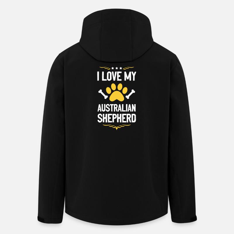 I love Aussie Shepherd - Men’s Recycled Softshell Jacket by Stanley/Stella - black