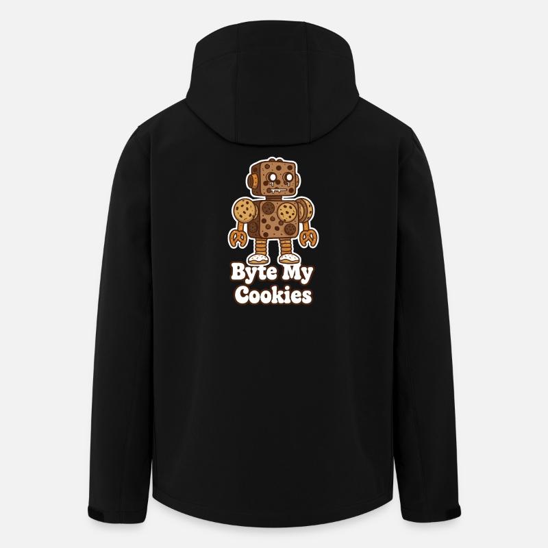 Byte My Cookies Cookie Robot - Men’s Recycled Softshell Jacket by Stanley/Stella - black
