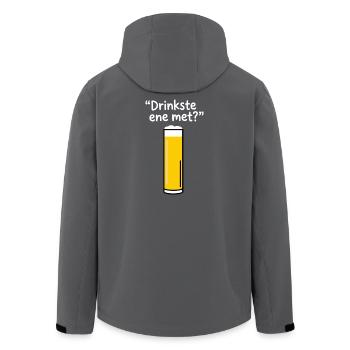 Drinkste ene met? Kölsch Karneval - Recycelte Männer Softshell-Jacke von Stanley/Stella - Schwarz - Hinten - AI Model Male 185 light (185cm)