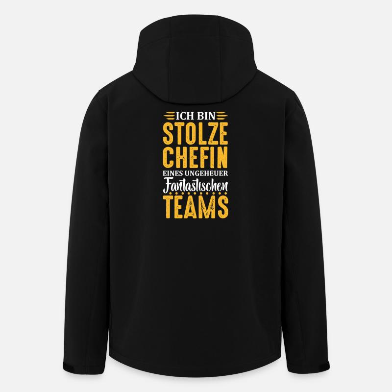 Stolze Chefin Chef Frau Abteilungsleiter Teamchef - Recycelte Männer Softshell-Jacke von Stanley/Stella - Schwarz