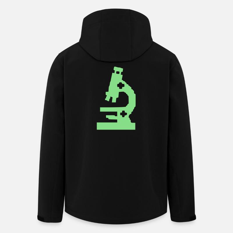 Microscope Pixel Laboratory Icon - Men’s Recycled Softshell Jacket by Stanley/Stella - black