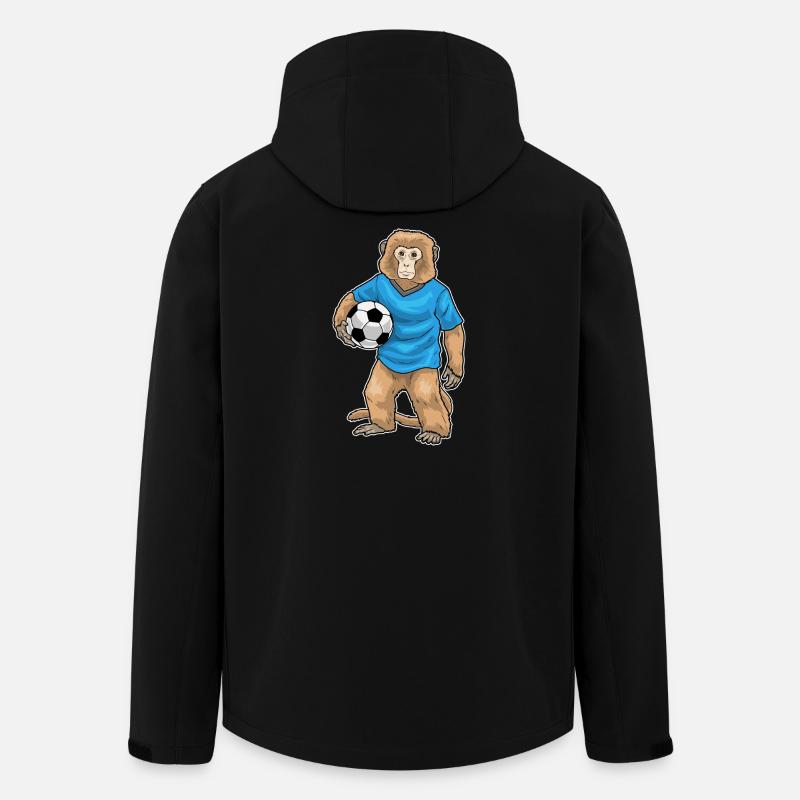 Affe Torwart Fußball Sport - Recycelte Männer Softshell-Jacke von Stanley/Stella - Schwarz