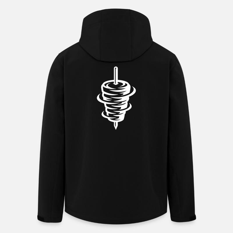 Brochette de doner kebab - Veste softshell homme en polyester recyclé Stanley/Stella - noir