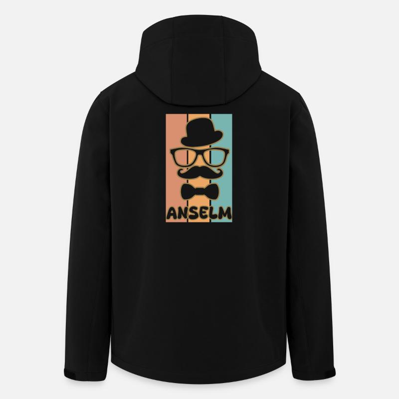 Name Anselm - Recycelte Männer Softshell-Jacke von Stanley/Stella - Schwarz