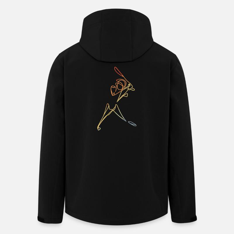 Sketch du joueur de cricket - Veste softshell homme en polyester recyclé Stanley/Stella - noir