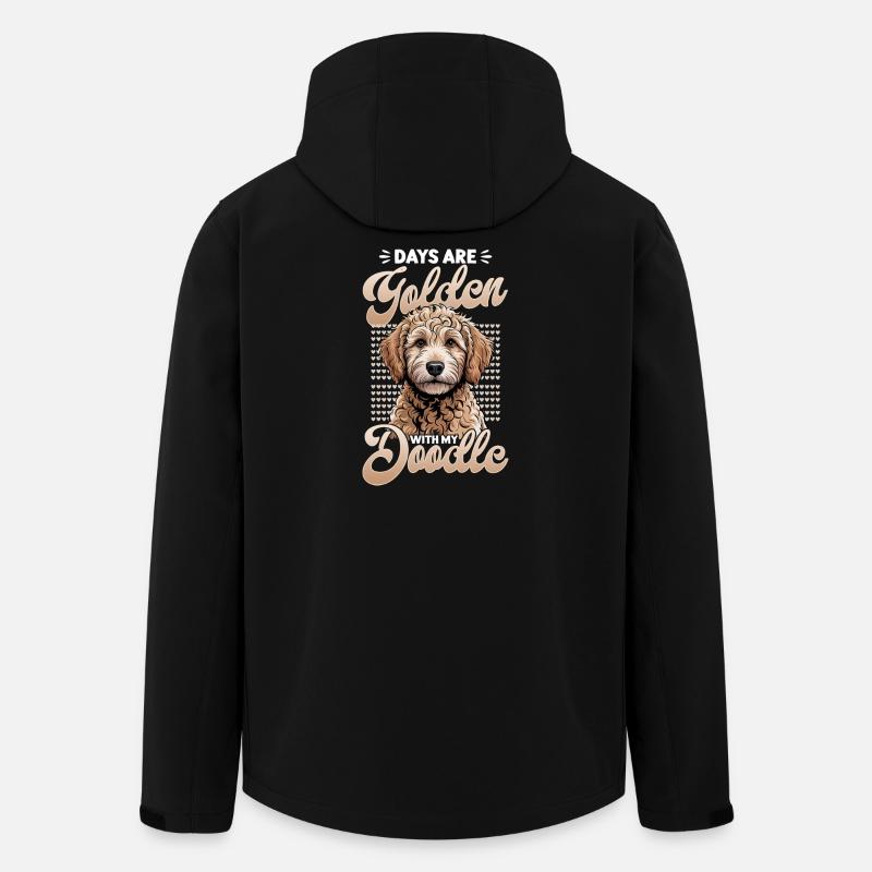 Race de chien Goldendoodle - Veste softshell homme en polyester recyclé Stanley/Stella - noir