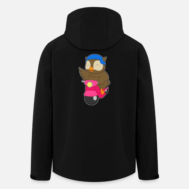 Eule Motorroller - Recycelte Männer Softshell-Jacke von Stanley/Stella - Schwarz