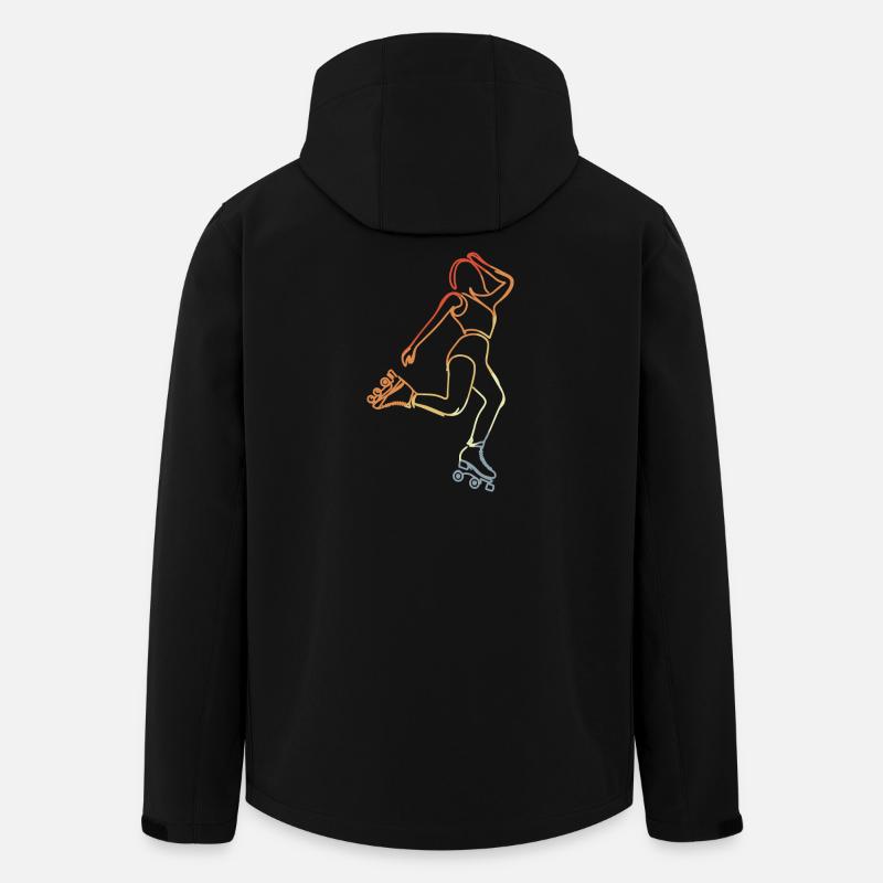 Rollschuhläuferin Skizze - Recycelte Männer Softshell-Jacke von Stanley/Stella - Schwarz