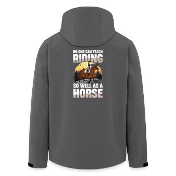 Niemand Lehrt Reiten So Gut Wie Ein Pferd Reiterin - Recycelte Männer Softshell-Jacke von Stanley/Stella - Schwarz - Hinten - AI Model Male 185 light (185cm)