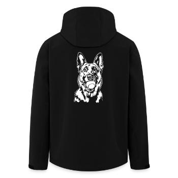 Malinois Ball Balljunkie Hunde Wilsigns - Recycelte Männer Softshell-Jacke von Stanley/Stella - Schwarz - Hinten - AI Model Male 185 light (185cm)