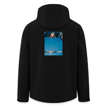 Weihnachtsmann im Sportwagen - Recycelte Männer Softshell-Jacke von Stanley/Stella - Schwarz - Hinten - AI Model Male 185 light (185cm)