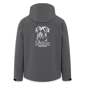BEAUCERON coolest dog ever dog saying Wilsigns - Men’s Recycled Softshell Jacket by Stanley/Stella - anthracite - Back - AI Model Male 185 light (185cm)