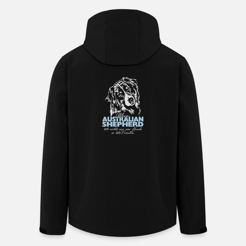 Australian Shepherd Familie Wilsigns - Recycelte Männer Softshell-Jacke von Stanley/Stella - Schwarz