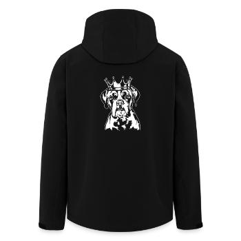Boxer allemand Chien de la couronne Chiens Wilsigns - Veste softshell homme en polyester recyclé Stanley/Stella - noir - Dos - AI Model Male 185 light (185cm)