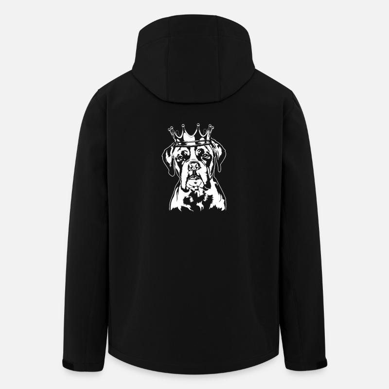 Deutscher Boxer Hund Krone Hunde Wilsigns - Recycelte Männer Softshell-Jacke von Stanley/Stella - Schwarz