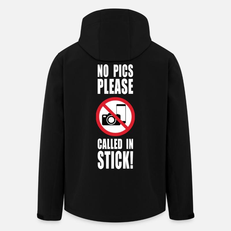 No Pics Please Called in Sick - Men’s Recycled Softshell Jacket by Stanley/Stella - black