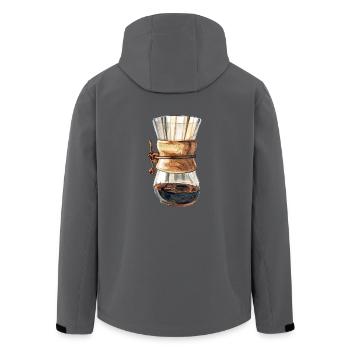 Chemex carafe - Men’s Recycled Softshell Jacket by Stanley/Stella - black - Back - AI Model Male 185 light (185cm)