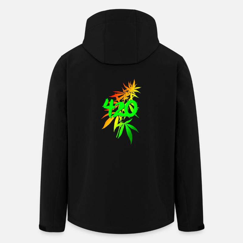 420 Cannabis - Recycelte Männer Softshell-Jacke von Stanley/Stella - Schwarz