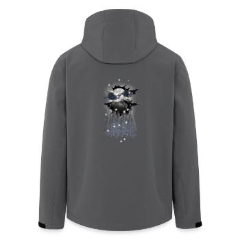 Halloween Wald Krähen Raben mystisch Mond - Recycelte Männer Softshell-Jacke von Stanley/Stella - Schwarz - Hinten - AI Model Male 185 light (185cm)