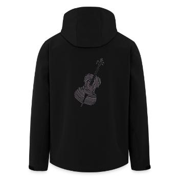 Classical Music Instrument Cello DNA Strand - Men’s Recycled Softshell Jacket by Stanley/Stella - black - Back - AI Model Male 185 light (185cm)