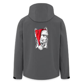 Santa Kai Ken Weihnachten Hunde Wilsigns - Recycelte Männer Softshell-Jacke von Stanley/Stella - Schwarz - Hinten - AI Model Male 185 light (185cm)