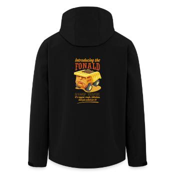 Le camion à benne basculante Fonald - Veste softshell homme en polyester recyclé Stanley/Stella - noir - Dos - AI Model Male 185 light (185cm)