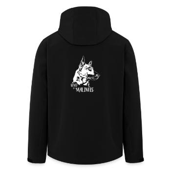 Aimé par un chien malinois disant chiens Wilsigns - Veste softshell homme en polyester recyclé Stanley/Stella - noir - Dos - AI Model Male 185 light (185cm)
