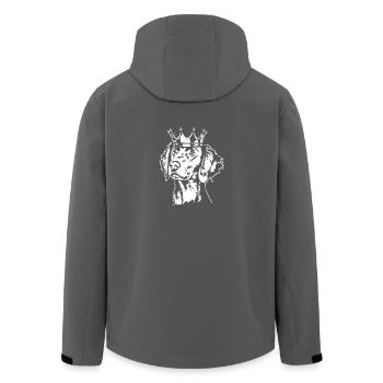 Langhaar Weimaraner Krone Hunde Hund Wilsigns - Recycelte Männer Softshell-Jacke von Stanley/Stella - Anthrazit - Hinten - AI Model Male 185 light (185cm)