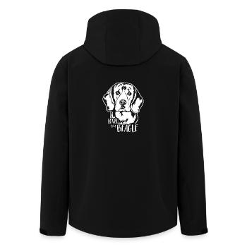 Loved by a Beagle Dog Saying Dog Dog Wilsigns - Men’s Recycled Softshell Jacket by Stanley/Stella - black - Back - AI Model Male 185 light (185cm)